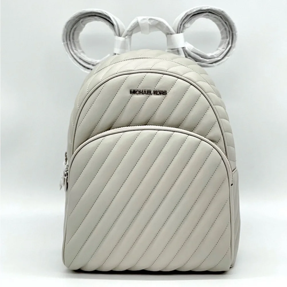 Michael Kors Abbey Medium Backpack Aluminum
